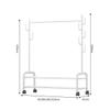 3-in-1 Rolling Clothing Rack Heavy Duty Clothing Rolling Rack for Hanging Clothes Indoor Bedroom Clothes Rack/Green/100Cm (Pink 120Cm) view 4