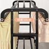 Clothes Rack on Wheels, Double-Rail Metal Garment Rack, Multifunctional Freestanding Clothing Rack Rail with Storage Shelf for Hanging Clothes/D/100 * 50 * 150Cm (D 80*50*150Cm) view 4
