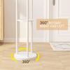 Wooden Coat Rack Freestanding Coat Rack Stand with 9 Hooks and 3 Storage Shelves, for Hanging Coats Jackets Hats Bags/White (White ) view 4