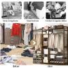 Bamboo Clothes Rack, Coat Stand Hanging Rail with Storage Shelves Portable Garment Freestanding Hanger for Bedroom and Entryway/70 * 30 * 150Cm (100*30*150cm ) view 2