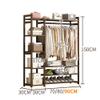 Bamboo Clothes Rack, Coat Stand Hanging Rail with Storage Shelves Portable Garment Freestanding Hanger for Bedroom and Entryway/70 * 30 * 150Cm (100*30*150cm ) view 3