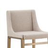 Benjara CID Kinn 27 Inch Counter Stool Chair Set of 2, Beige Velvet Upholstery view 4