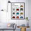 123 Car Number Nursery Poster Print Wall Art for Babies and Kids 10 Vehicles Covering Numbers 1 to 10-16x20" Satin Print (Unframed) - Gift for Car Enthusiast view 3