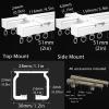 Heavy-Duty Curtain Rails For Curtains, Double Ceiling Curtain Track, Room Divider Curtain Rods, Curtain Track Ceiling Mount, Aluminum Ceiling Curtain Track,Wall Mount Curtain Rail System ( Color : Whi view 2