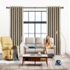 Curtain Rods 2 Pack 66 to 120 Inch, HOTOZON Curtain Rods for Windows, 3/4 Inch Single Drapery Rod with Netted Finials, Antique Bronze view 2