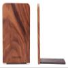 Book Ends Book Ends for Shelves Metal Base Book Stoppers Non-Skid Wood for Heavy Books Office Desk DVD (Color : 1 Pair Large) view 1