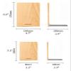 Book Ends Book Ends for Shelves Metal Base Book Stoppers Non-Skid Wood for Heavy Books Office Desk DVD (Color : 1 Pair Large) view 2