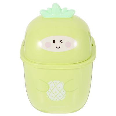 HOLIDYOYO Creative Pineapple Trash Can Lid Cute Desktop Garbage Container for Home Bedroom and Office Design for Spaces