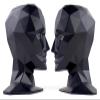 Book Ends Book Shelf Bookcase Character Sculpture Bookends - Book File Resin Character Book Stand - Abstract Bookcase Desktop Decoration (Color : Dolphin Waves) view 1