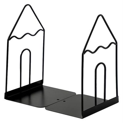 Book Ends Nonskid Bookends Iron Bookend Portable Book Display Rack Shelf Desktop Bookshelf Storage Rack Decoration Vertical Bracket Desk Organize Bookends 1 Pair Bookends Decorative