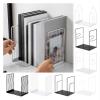 Book Ends Nonskid Bookends Iron Bookend Portable Book Display Rack Shelf Desktop Bookshelf Storage Rack Decoration Vertical Bracket Desk Organize Bookends 1 Pair Bookends Decorative view 3
