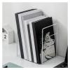 Book Ends Nonskid Bookends Iron Bookend Portable Book Display Rack Shelf Desktop Bookshelf Storage Rack Decoration Vertical Bracket Desk Organize Bookends 1 Pair Bookends Decorative view 4