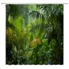 AMFD Tropical Rainforest Shower Curtain Jungle Green Forest Palm Tree Leaves Wild Environment Nature Landscape Outdoor Exotic Plants Fabric Bathroom Decor Set Include Hooks,(47" Wx70 H) view 2