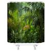 AMFD Tropical Rainforest Shower Curtain Jungle Green Forest Palm Tree Leaves Wild Environment Nature Landscape Outdoor Exotic Plants Fabric Bathroom Decor Set Include Hooks,(47" Wx70 H) view 4