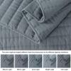 ROARINGWILD Blue Oversized California Cal King Size Quilt Bedding Sets with 2 Pillow Shams, Lightweight Bedspread Coverlet, Quilted Blanket Thin Comforter Bed Cover, 3 Pieces, 118x106 inches view 4