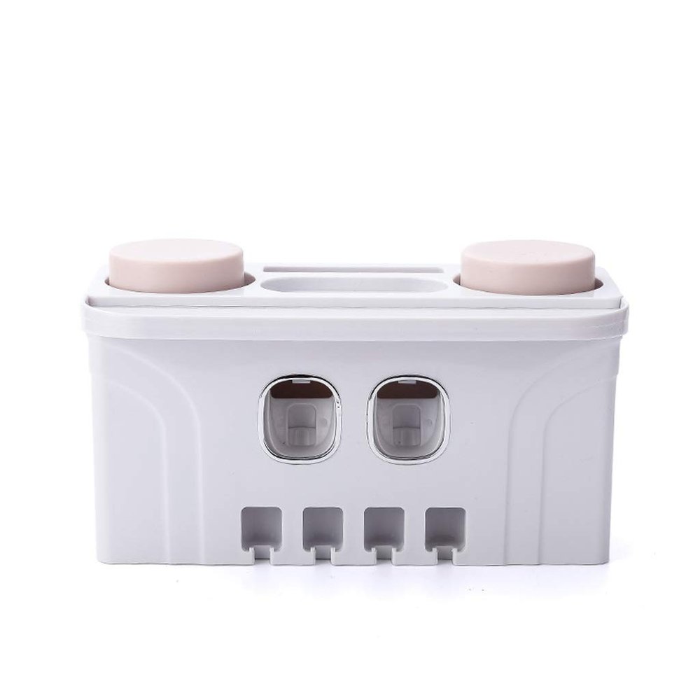 Toothbrush Holder Toothbrush Rack Free Punching Mouthwash Toothbrush Cup Wall-mounted Bathroom Wall-mounted Wall-mounted Integrated Toothpaste Squeezer Toothpaste Holder ( Color : A , Size : Small )