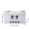 Toothbrush Holder Toothbrush Rack Free Punching Mouthwash Toothbrush Cup Wall-mounted Bathroom Wall-mounted Wall-mounted Integrated Toothpaste Squeezer Toothpaste Holder ( Color : A , Size : Small ) view 2