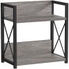 Giikin Countertop Shelf Organizer, 2 Tier Coffee Organizer for Desktop, Grey Counter Shelf Spice Rack for Kitchen (Grey, M) view 1