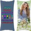Custom Body Pillow Cases, Personalized Long Pillow Cover with Picture Text, Customized Throw Cushion Covers Two-Sides Print Love Keepsake Gift to Family Wife Husband Friends Pet 20x60in, Dusty Blue view 1