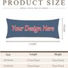 Custom Body Pillow Cases, Personalized Long Pillow Cover with Picture Text, Customized Throw Cushion Covers Two-Sides Print Love Keepsake Gift to Family Wife Husband Friends Pet 20x60in, Dusty Blue view 2