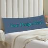 Custom Body Pillow Cases, Personalized Long Pillow Cover with Picture Text, Customized Throw Cushion Covers Two-Sides Print Love Keepsake Gift to Family Wife Husband Friends Pet 20x60in, Dusty Blue view 3