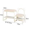 Kids Bench Metal Shoe Rack For Front Door Entrance Modern Shoe Bench With Storage Organizer Upholstered Padded Bench For Living Room, BalconyHallway 47.2 X 17.7 X 12.6 Inches 80x45x32cm white view 3