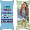 Custom Body Pillow Cases, Personalized Long Pillow Cover with Picture Text, Customized Throw Cushion Covers Two-Sides Print Love Keepsake Gift to Family Wife Husband Friends Pet 20x60in, Sky Blue view 1