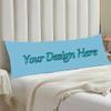 Custom Body Pillow Cases, Personalized Long Pillow Cover with Picture Text, Customized Throw Cushion Covers Two-Sides Print Love Keepsake Gift to Family Wife Husband Friends Pet 20x60in, Sky Blue view 3