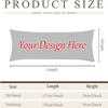 Pzwqkyn Custom Pillow Case, Custom Pillow with Picture Long Body Pillow case Personalized Pillow Cover with Your Loved Ones Custom Pillow Case Cover Gifts Any Picture (20x60 inch), Light Gray view 2