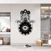 Hamsa Hand Metal Wall Decor, Hamsa Metal Wall Art, Metal Hamsa Wall Decor, Hamsa Hand Wall Art, Evil Eye Wall Art, Boho Wall Hanging, Living Room Wall Art, Housewarming Gift (29"x 22"| 76x58cm, Sliver) view 2