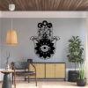 Hamsa Hand Metal Wall Decor, Hamsa Metal Wall Art, Metal Hamsa Wall Decor, Hamsa Hand Wall Art, Evil Eye Wall Art, Boho Wall Hanging, Living Room Wall Art, Housewarming Gift (29"x 22"| 76x58cm, Sliver) view 3