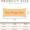 Custom Rectangle Body Pillow Covers, Customized Photo Long Body Pillowcase, Personalized Throw Cushion Cover, Double Printed Valentines Day Gifts for Couples/Wife/Husband/Lover, 20"x 54", Beige view 2