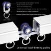 Aluminum Curtain Conjoined Double Track Ceiling Mount 0.5m - 6m Sliding Silent Curtain Track Rod, Silent Sliding Ceiling Curtain Rail, For Curtains, Drapes, Tulle, Privacy, Room Divider ( Color : Whit view 4