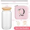 AYGXU personalized jewelry box,iced coffee glass,bridesmaid gifts,gifts for women,aesthetic cups,Travel Gifts for Teacher,best teacher appreciation gifts,Initial Q pink view 2