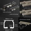 Curtain Double Tracks Luxury Thick Heavy Aluminum Alloy Curtain Rails, Silent Sliding Ceiling Curtain Rail, Heavy-Duty Curtain Conjoined Double Track Rails Ceiling/Wall Mount Curtain Rail System ( Col view 2