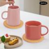 200 Pcs Cup Mats Coaster for Drinks, 4 Inch Soft Cork Blank Cup Mat, Round Thick Cork Coasters for Coffee Wine Glass Tea Cup Apartment Kitchen Bar Coffee Table Decor view 3