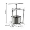 Fruit Wine Press, 0.8Gal Manual Juice Maker, 3L Fruit Cider Grinder with 2 Stainless Steel Barrels, Filter Bag, Triangular Structure & T-Handle, for Cider Tincture Cheese Herb Vegetables (3L) view 2