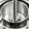 Fruit Wine Press, 0.8Gal Manual Juice Maker, 3L Fruit Cider Grinder with 2 Stainless Steel Barrels, Filter Bag, Triangular Structure & T-Handle, for Cider Tincture Cheese Herb Vegetables (3L) view 4