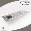 Pitcher Washer, Espresso Washer, Drainage and Drip Tray Stainless Steel Bar Glass Washer is The Sink, and The Cup Spray Washer is The Home Kitchen Hotel Cafe Restaurant (KF28-Silver) view 2