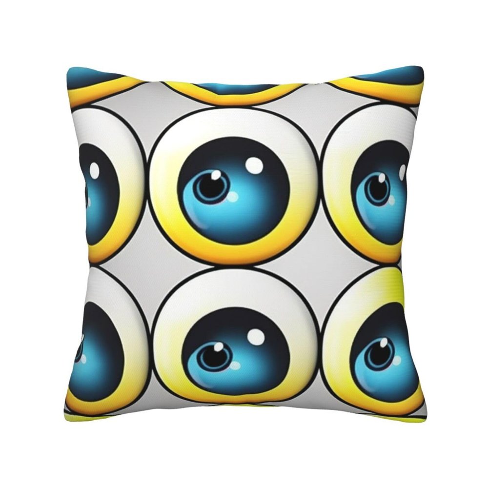 WSOIHFEC Eye Balls Print Throw Pillow Cover Decorative Throw Pillow Covers Soft Couch Pillowcase Square Cushion Case Farmhouse Pillow Covers for Sofa Bedroom Living Room Home Decor 12"x12"
