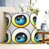 WSOIHFEC Eye Balls Print Throw Pillow Cover Decorative Throw Pillow Covers Soft Couch Pillowcase Square Cushion Case Farmhouse Pillow Covers for Sofa Bedroom Living Room Home Decor 12"x12" view 2