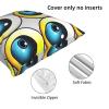 WSOIHFEC Eye Balls Print Throw Pillow Cover Decorative Throw Pillow Covers Soft Couch Pillowcase Square Cushion Case Farmhouse Pillow Covers for Sofa Bedroom Living Room Home Decor 12"x12" view 4