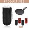 4 Pieces Hot Handle Covers Heat Resistant Pot Sleeve Grip Cotton Cast Iron Skillet Handle Covers Non-Slip Machine Washable Handle Mitts for Baking Cooking BBQ Kitchen Cookwares view 2