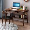 CraftThink Writing Desk, Computer Desk Study Table Work Desk with Keyboard Tray, 2 Drawers and Exterior Shelf for Home Bedroom Office Study, Nut-Brown 47" L x 23.5" W x 29.5" H Without Chairs view 1
