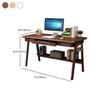 CraftThink Writing Desk, Computer Desk Study Table Work Desk with Keyboard Tray, 2 Drawers and Exterior Shelf for Home Bedroom Office Study, Nut-Brown 47" L x 23.5" W x 29.5" H Without Chairs view 2