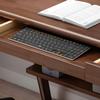 CraftThink Writing Desk, Computer Desk Study Table Work Desk with Keyboard Tray, 2 Drawers and Exterior Shelf for Home Bedroom Office Study, Nut-Brown 47" L x 23.5" W x 29.5" H Without Chairs view 4