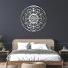 Mandala Metal Wall Art, Mandala Metal Wall Decor, Metal Mandala Wall Art, Metal Wall Art, Mandala Wall Art, Bohemian Wall Decor, Wall Decor for Living Room, Housewarming Gift (18"x 18"| 47x47cm, Sliver) view 1