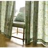 ILUOGUDU Sage Green Curtains 96 Inch Length for Living Room 1 Panel Floral Pinch Pleated Drapes 60% Blackout Linen Cotton Textured Light Green Curtain for Bedroom Rustic Boho Farmhouse Decor 72x96 view 4