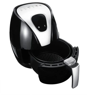 Air Fryer 1500W 2. 5L Electric Air Fryer For Healthy Oil Free Cooking Safe Digital Timer Temp Replace Deep Fryer (Color : Black Size : 2.5L) (Black 2.5L)