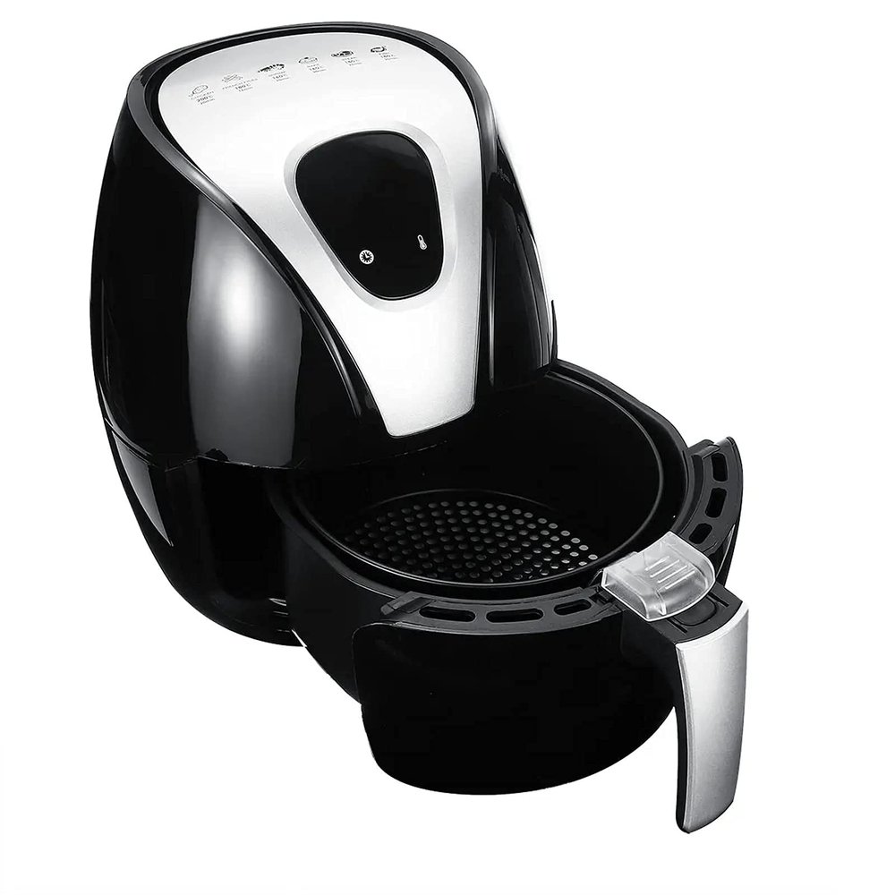 Air Fryer 1500W 2. 5L Electric Air Fryer For Healthy Oil Free Cooking Safe Digital Timer Temp Replace Deep Fryer (Color : Black Size : 2.5L) (Black 2.5L)